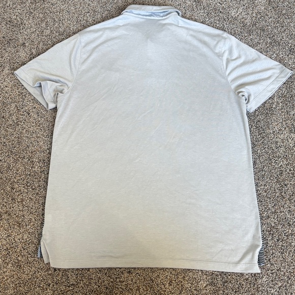 Nike Golf Dri Fit Men’s Gray Striped Polo Shirt size large modern fit used - Picture 5 of 5